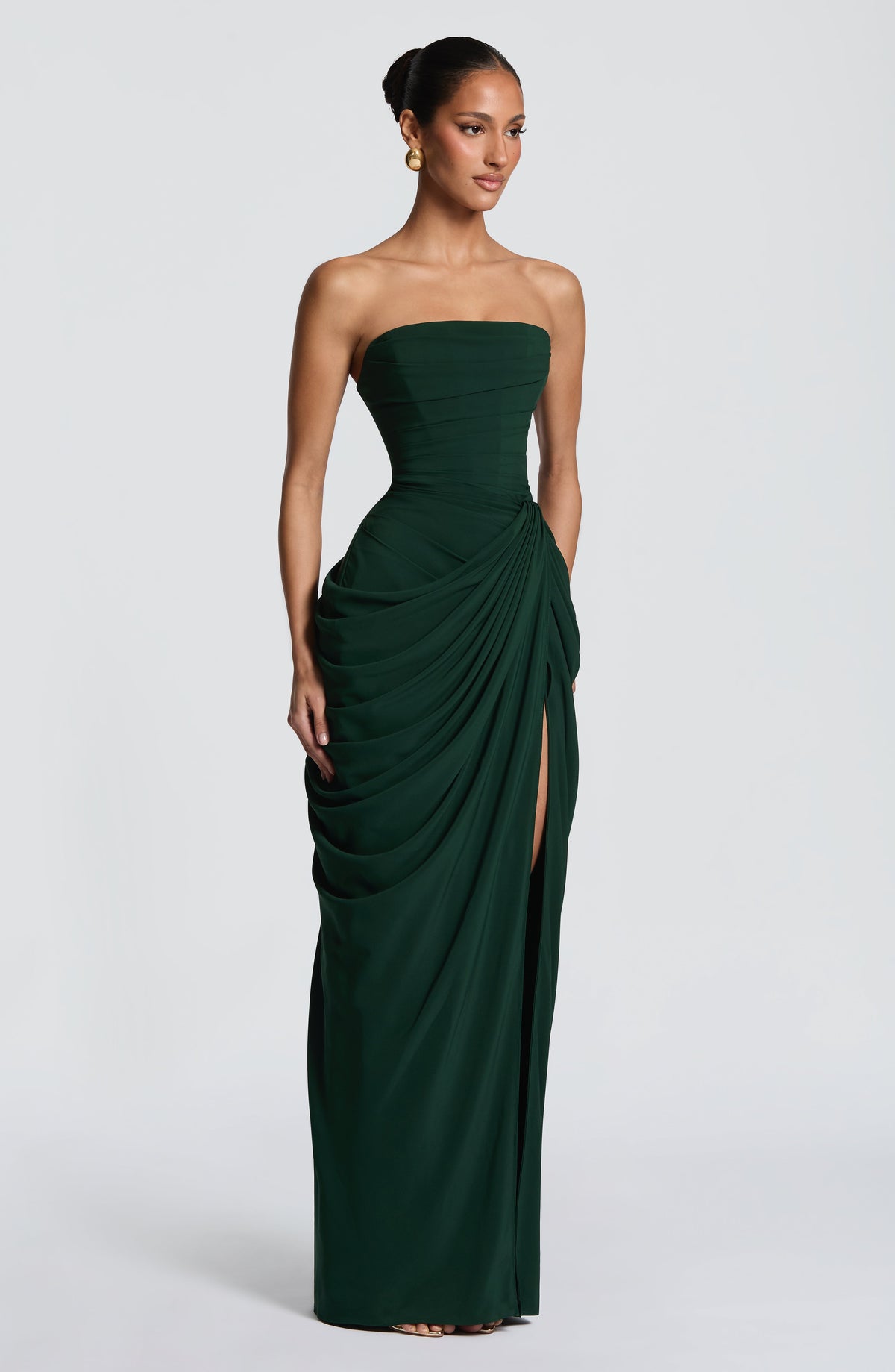 Vestido largo Cyra - Esmeralda