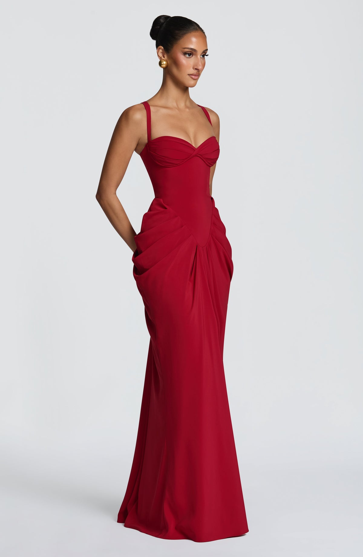 Vestido largo Lucille - Rojo intenso