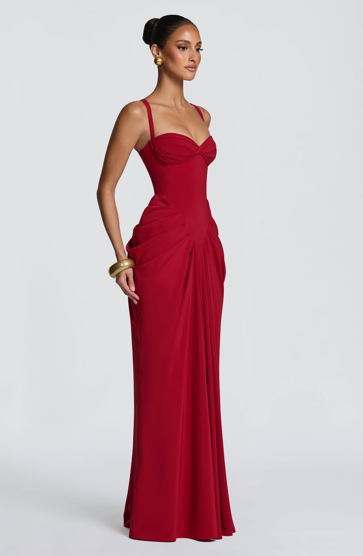 Vestido largo Lucille - Rojo intenso