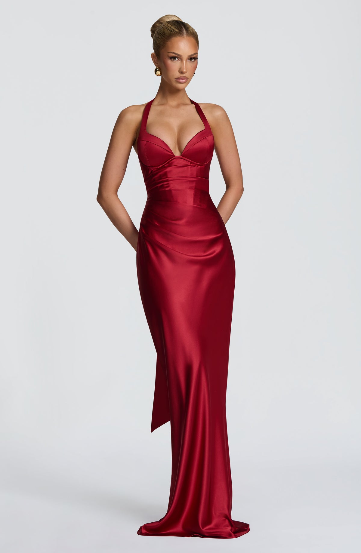 Vestido largo Ophelia - Rojo intenso