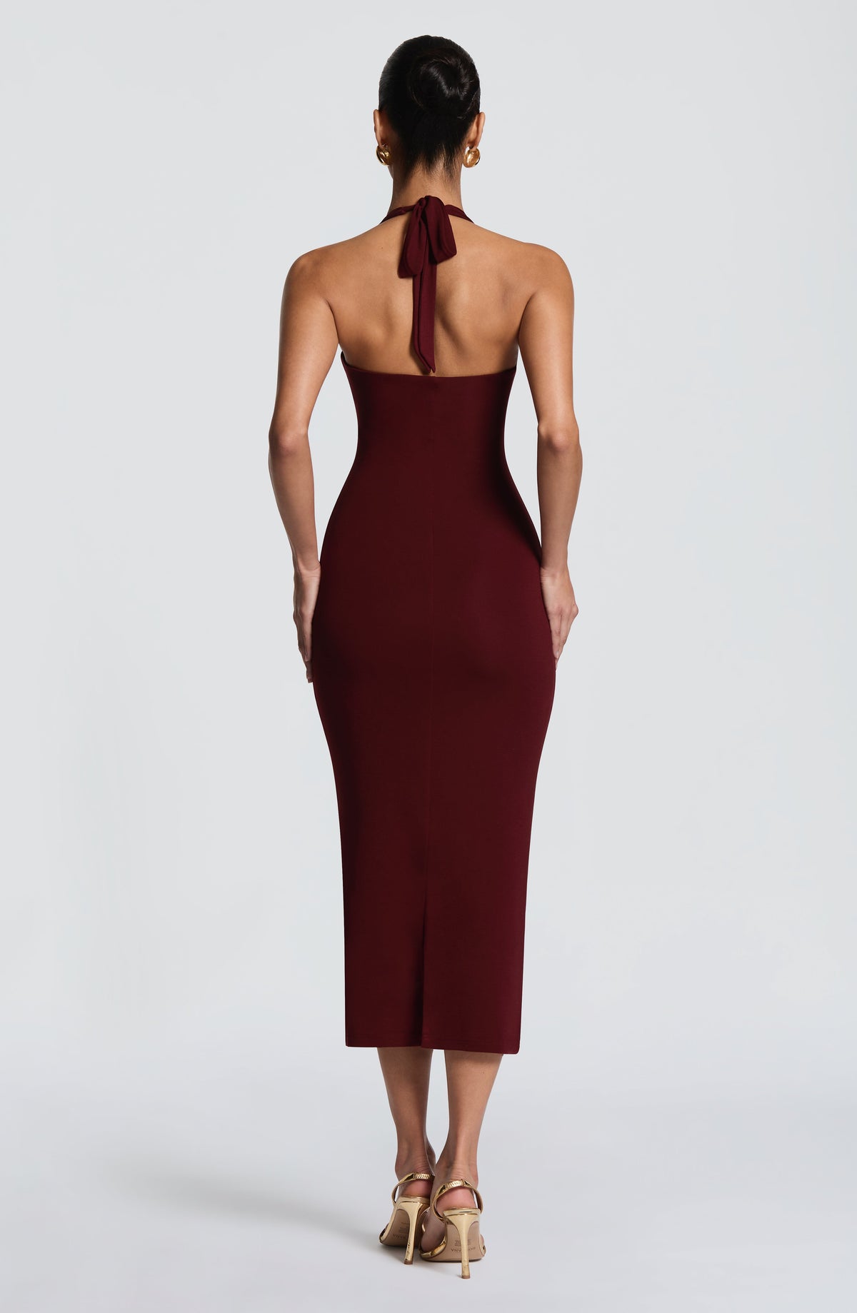 Vestido midi Roberta - Cereza lacada