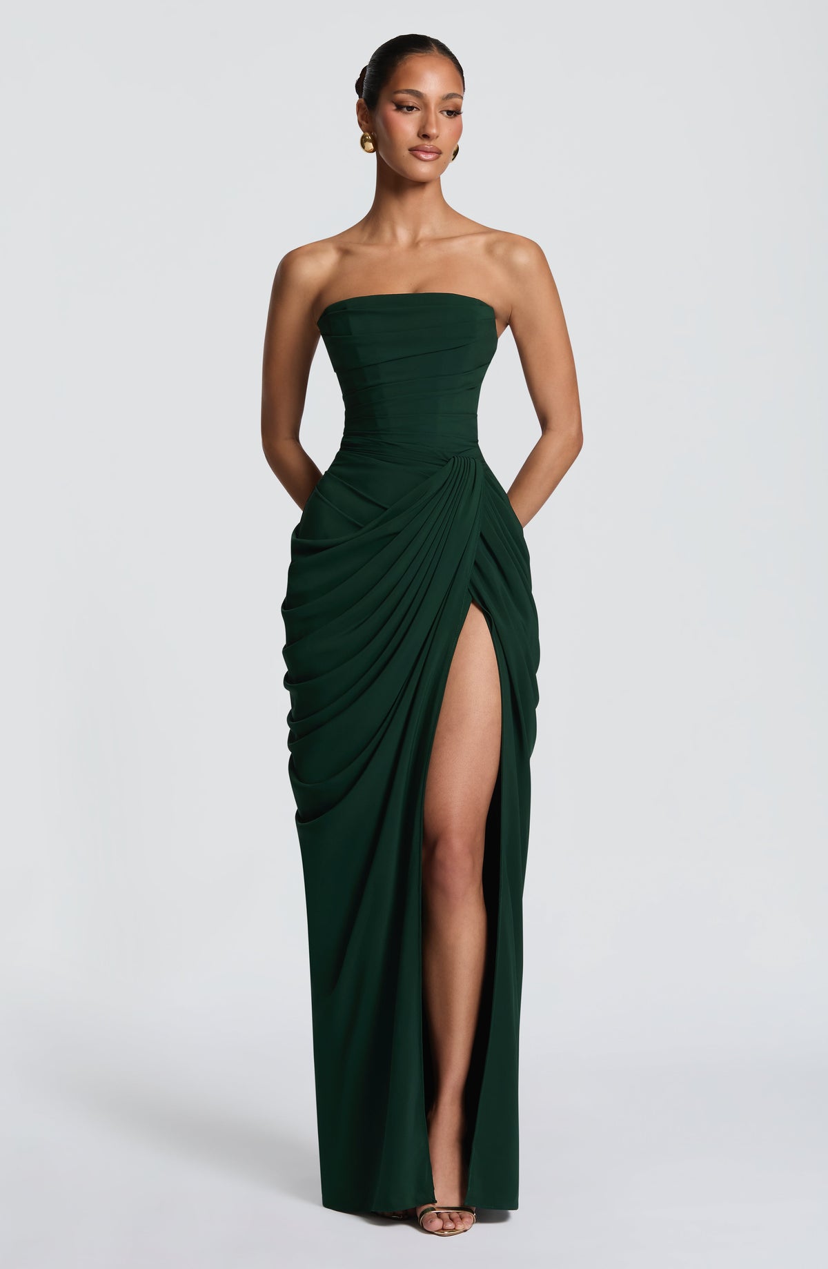 Vestido largo Cyra - Esmeralda