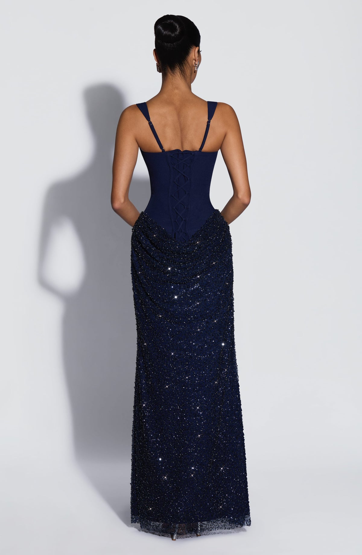 Vestido largo Yeona - Azul marino