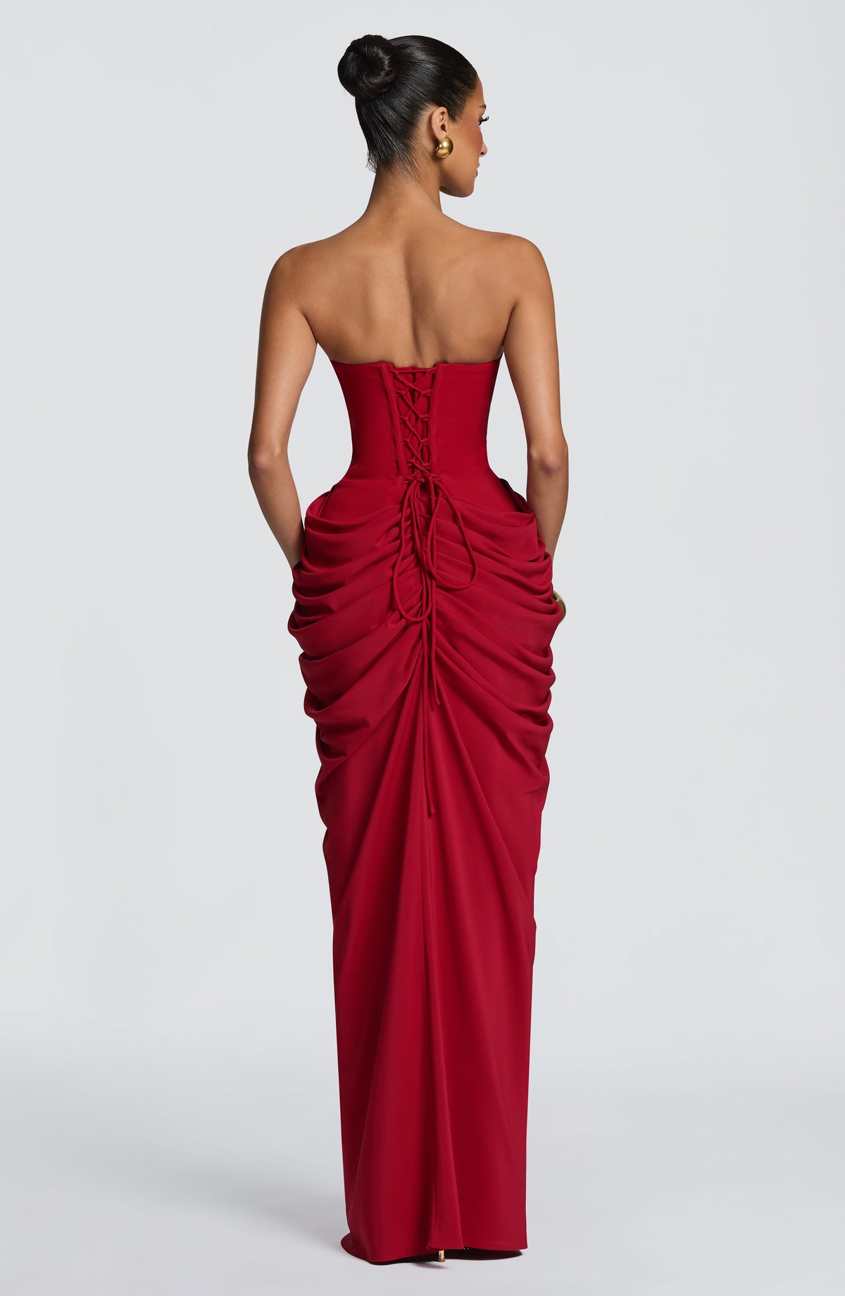Vestido largo Noura - Rojo intenso
