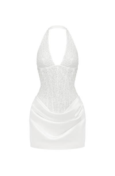 Vestido corto Adessa - Marfil