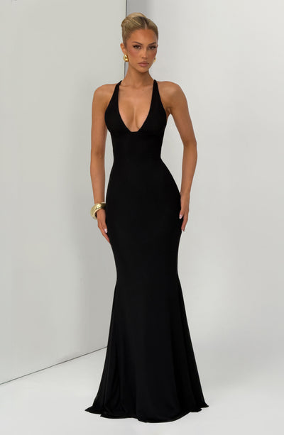 Vestido de gala Olenia - Negro