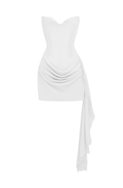 Vestido corto Avelina - Marfil