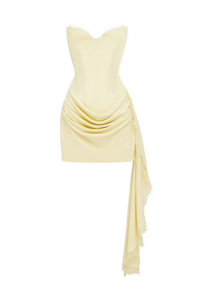 Vestido corto Avelina - Limón