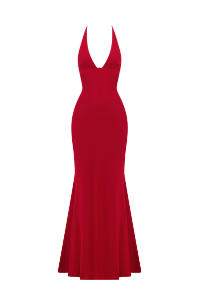 Vestido de gala Olenia - Rojo intenso