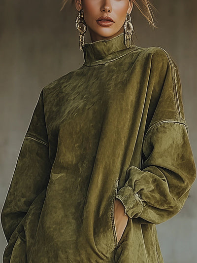 Gabrielle | Vestido de Cuello Alto con Flecos