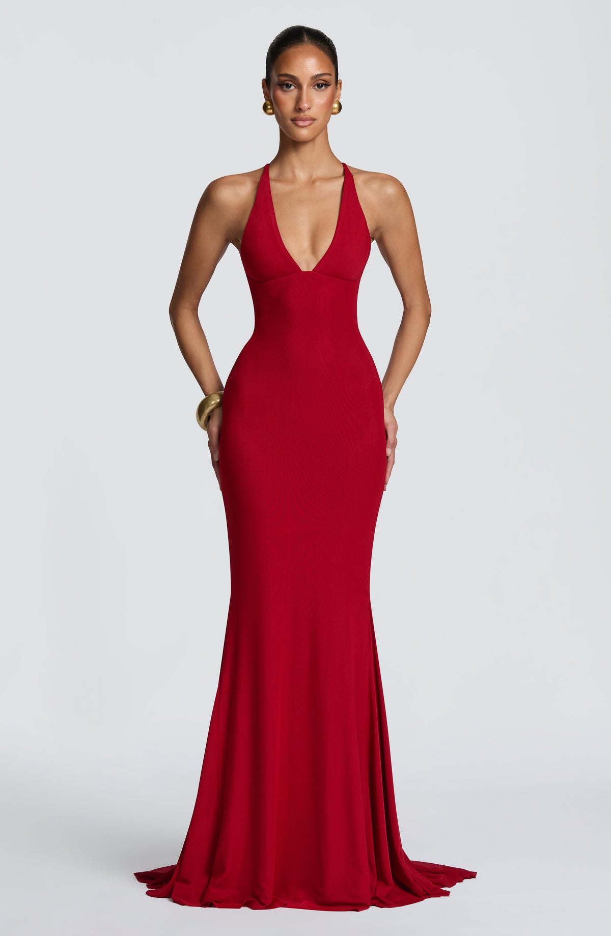 Vestido de gala Olenia - Rojo intenso