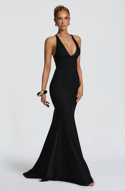 Vestido de gala Olenia - Negro