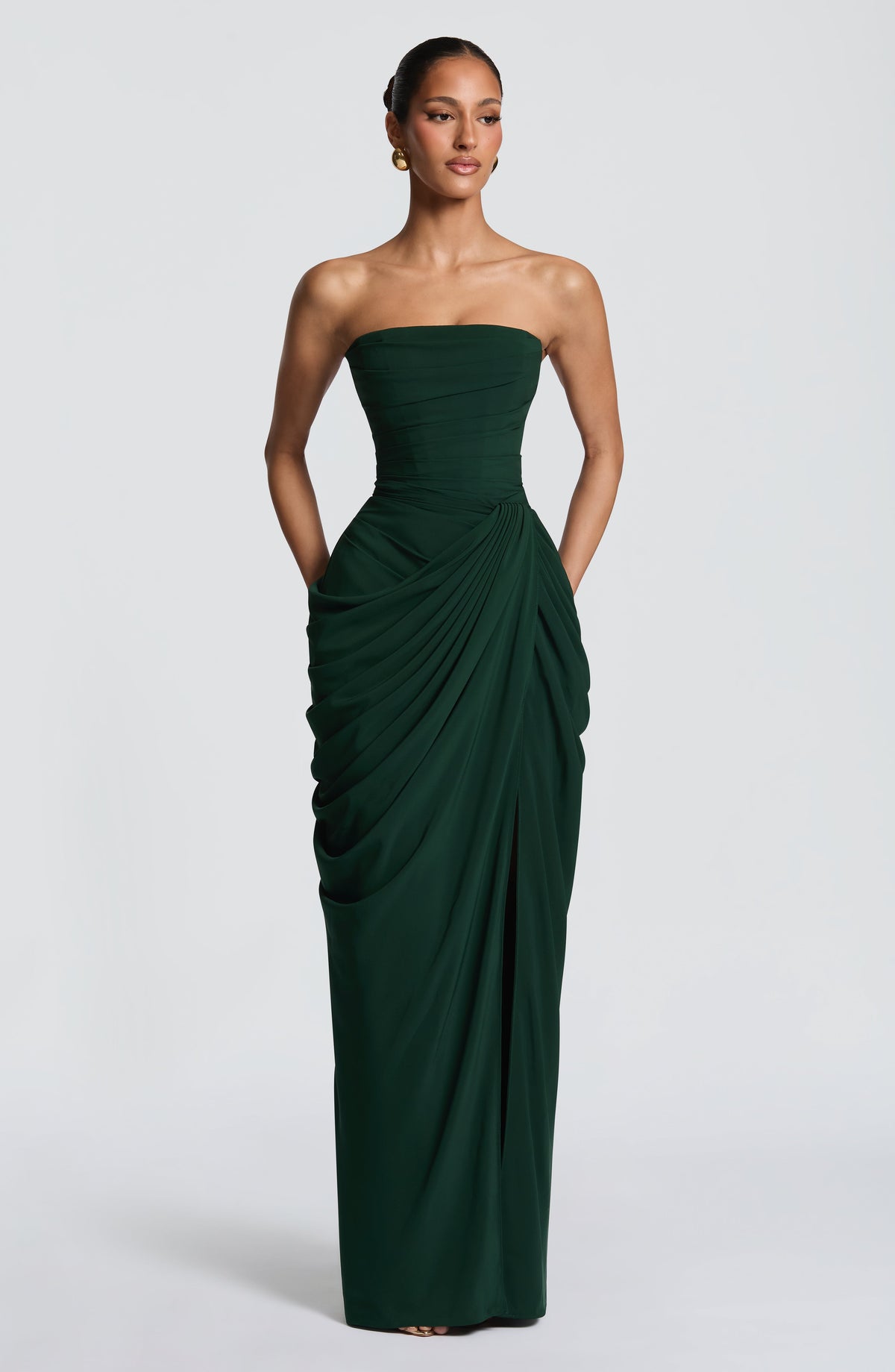 Vestido largo Cyra - Esmeralda
