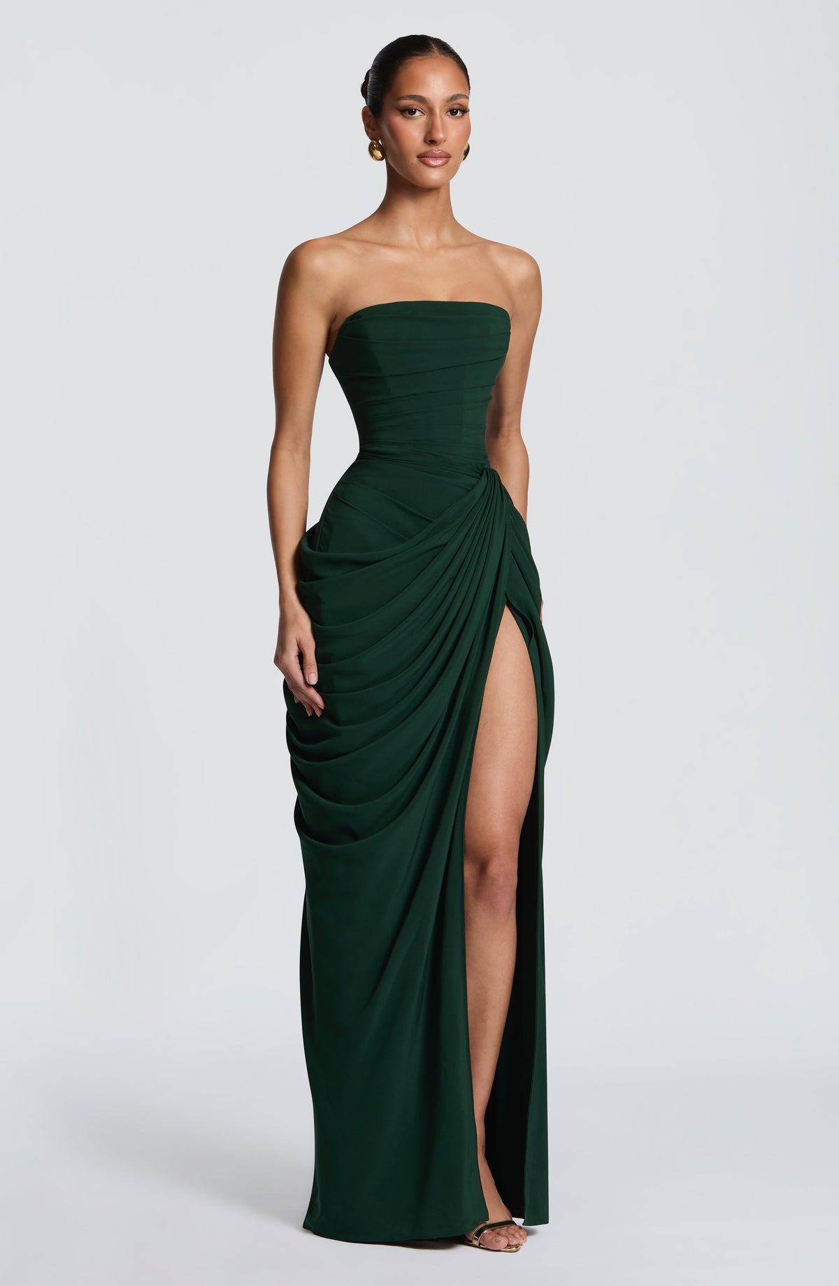 Vestido largo Cyra - Esmeralda
