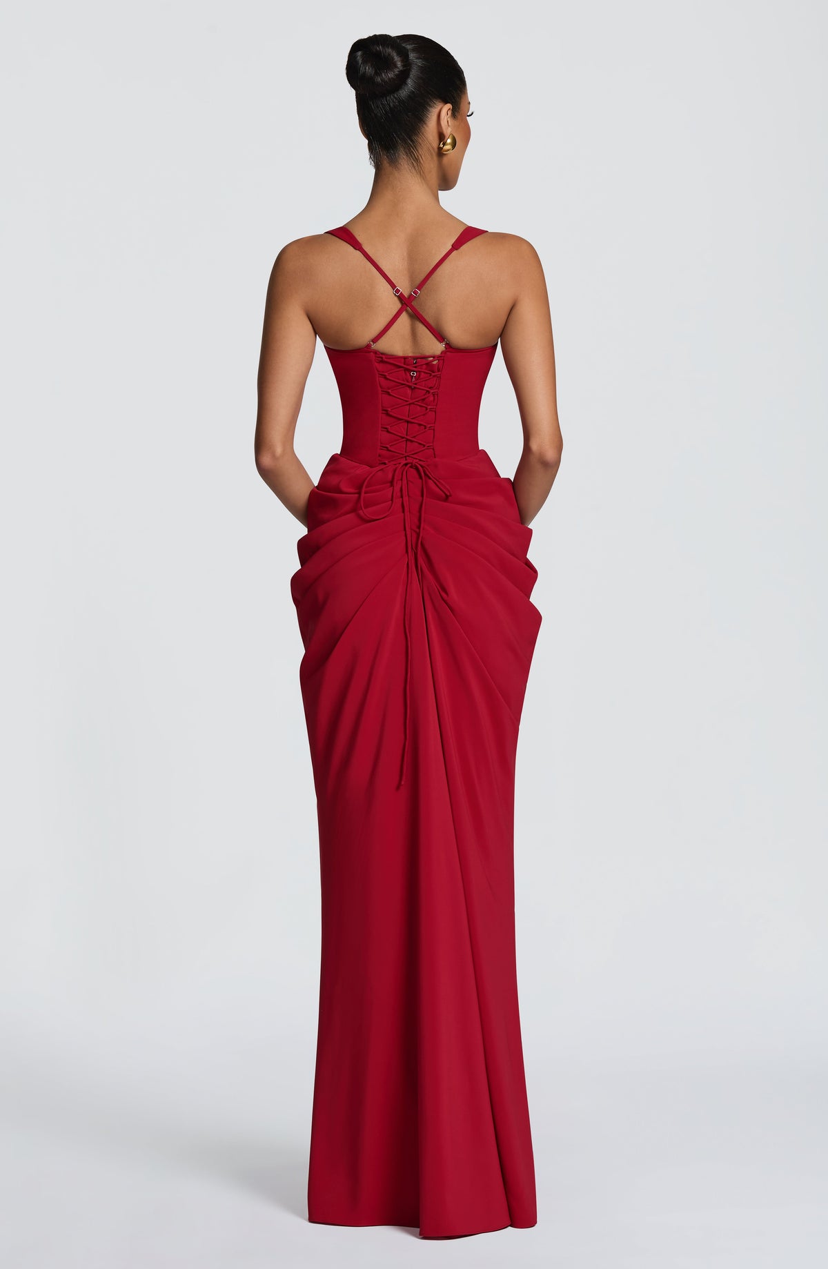 Vestido largo Lucille - Rojo intenso