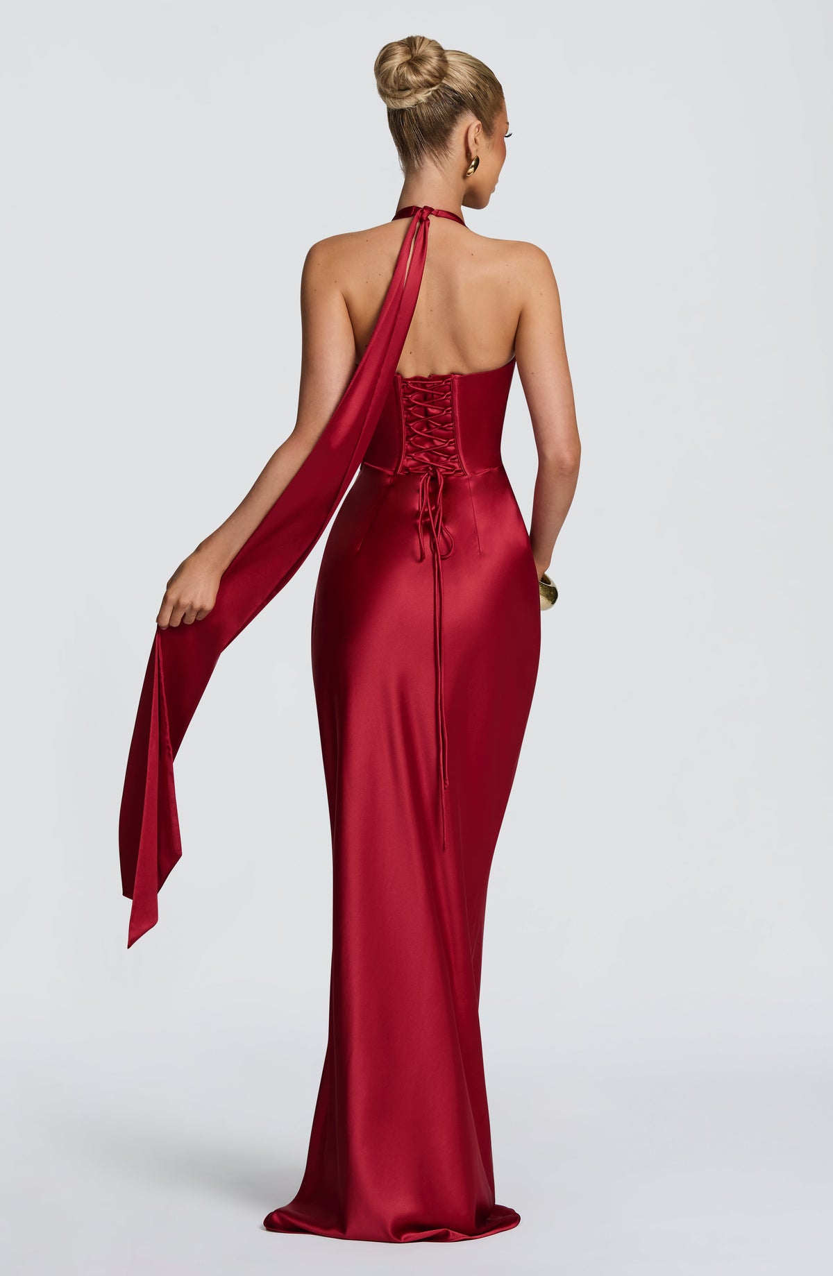 Vestido largo Ophelia - Rojo intenso