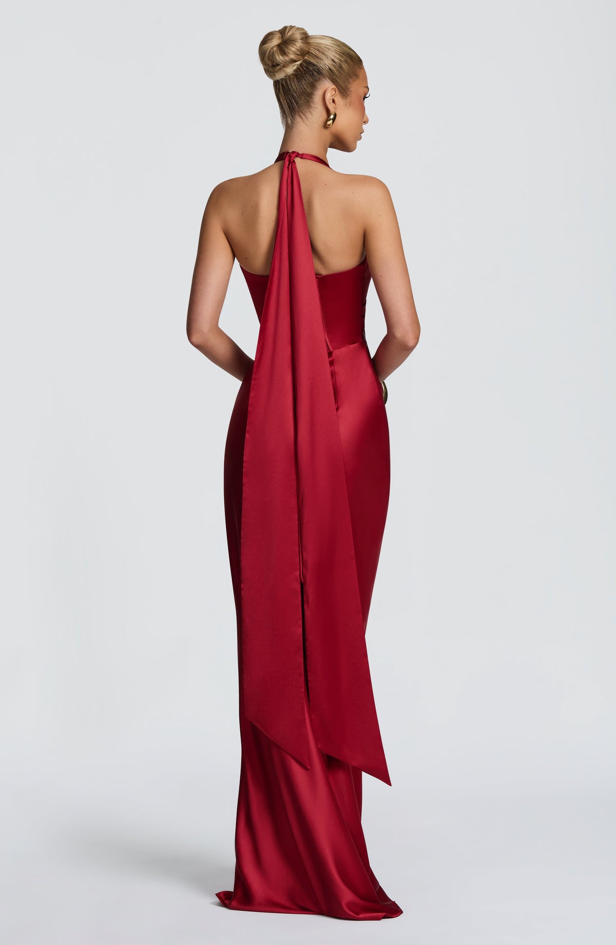 Vestido largo Ophelia - Rojo intenso