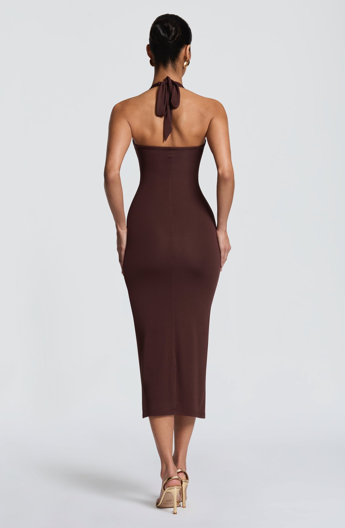 Vestido midi Roberta - Marrón ciruela