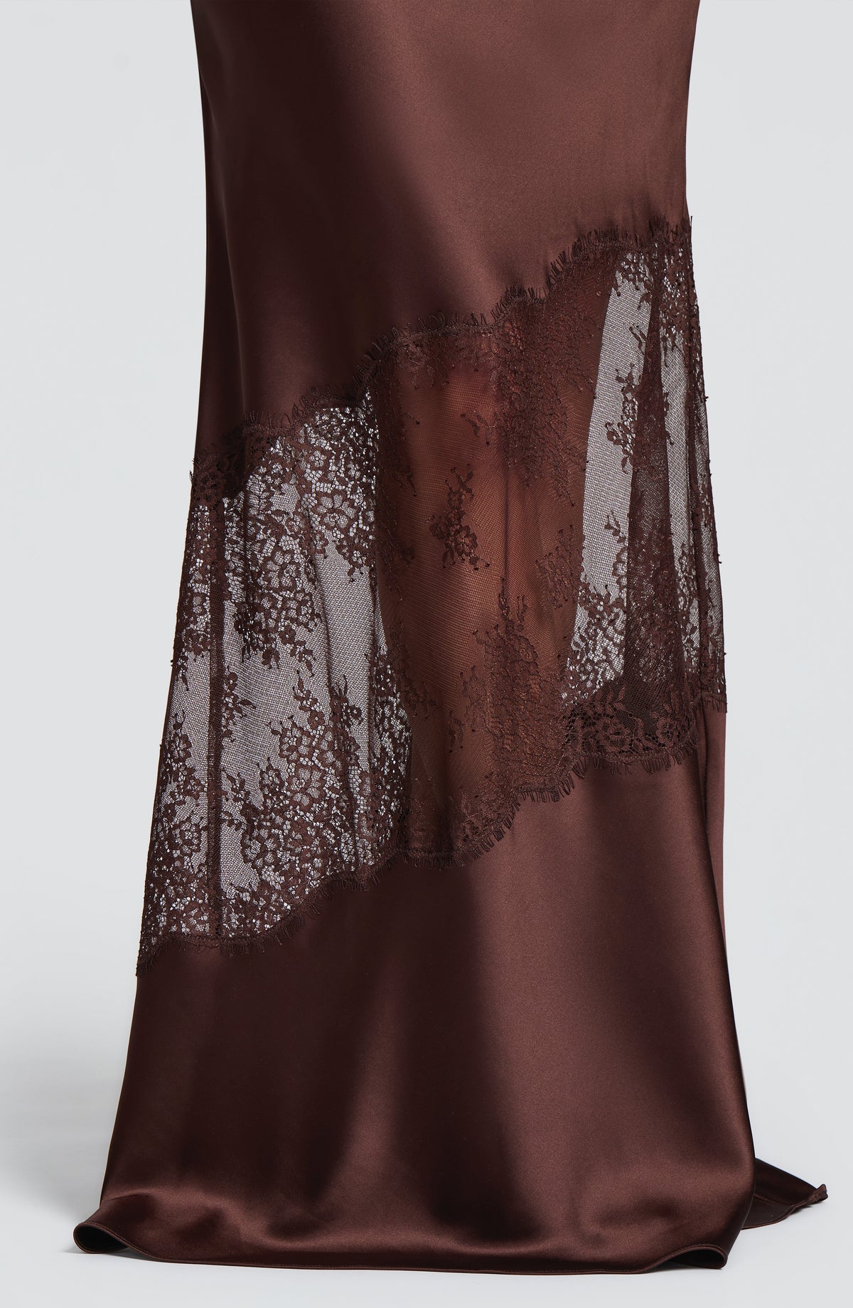 Vestido largo Agnetha - Marrón ciruela