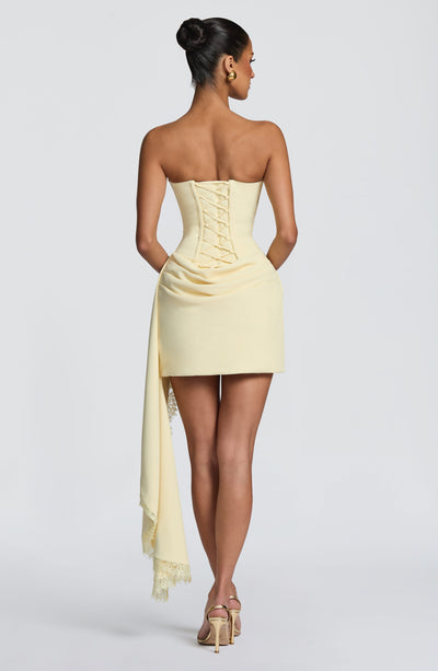 Vestido corto Avelina - Limón