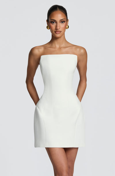 Vestido corto Cadence - Marfil