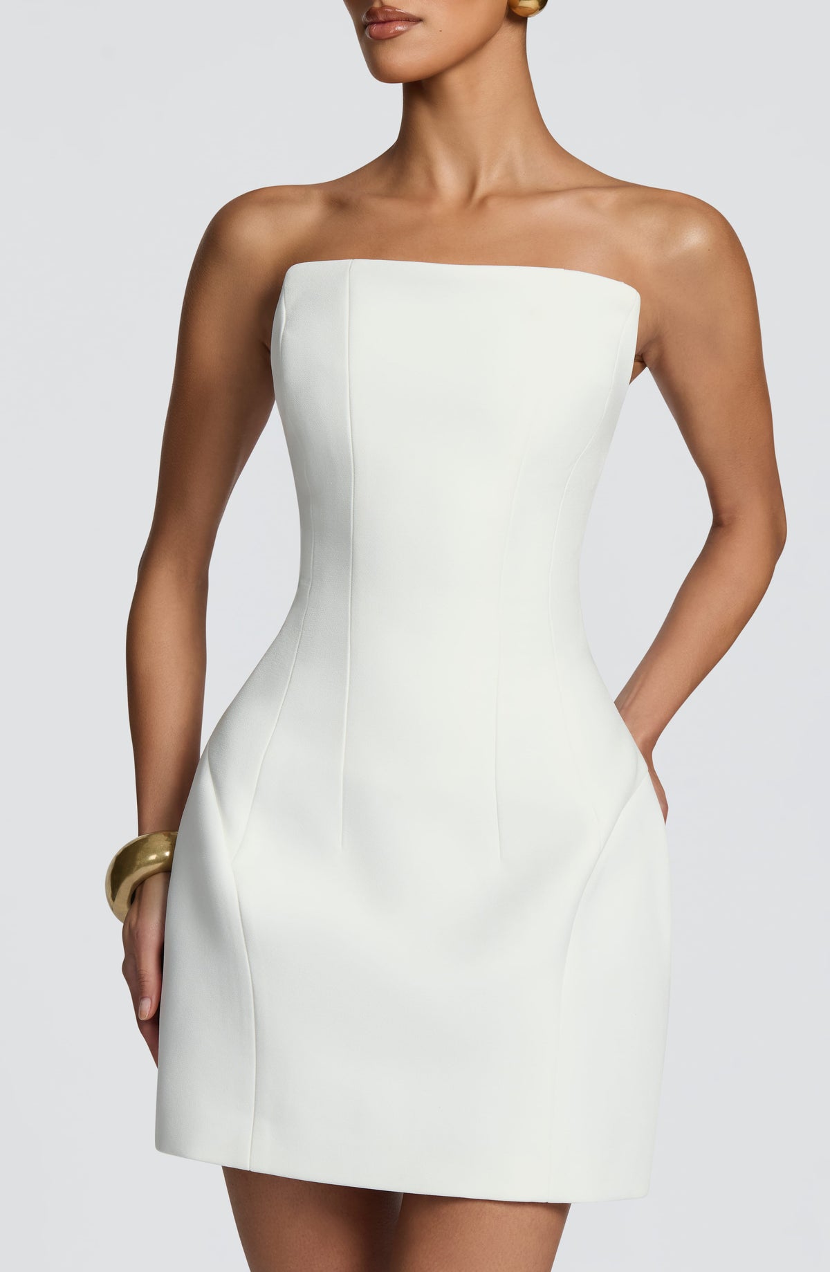 Vestido corto Cadence - Marfil