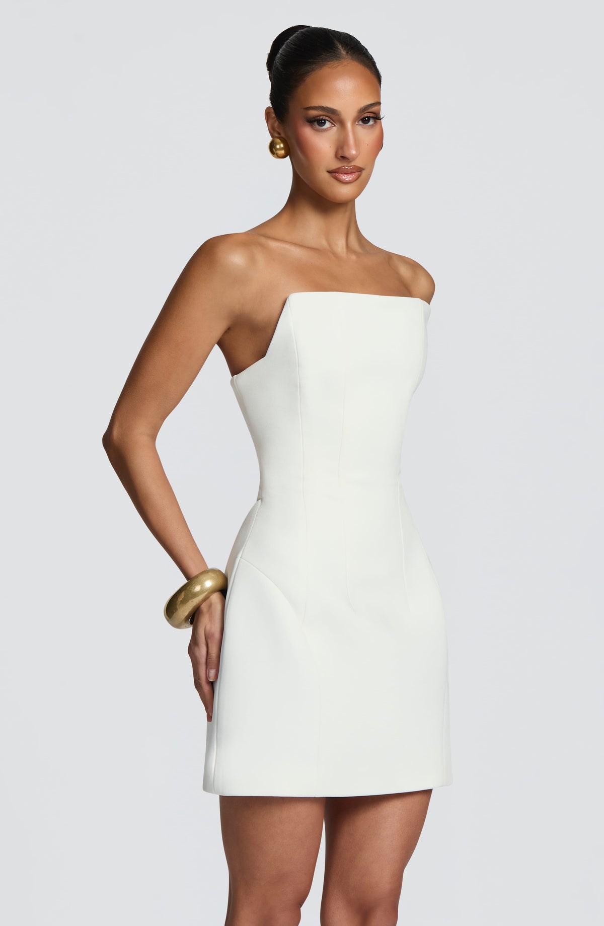 Vestido corto Cadence - Marfil