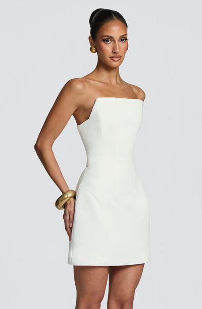 Vestido corto Cadence - Marfil