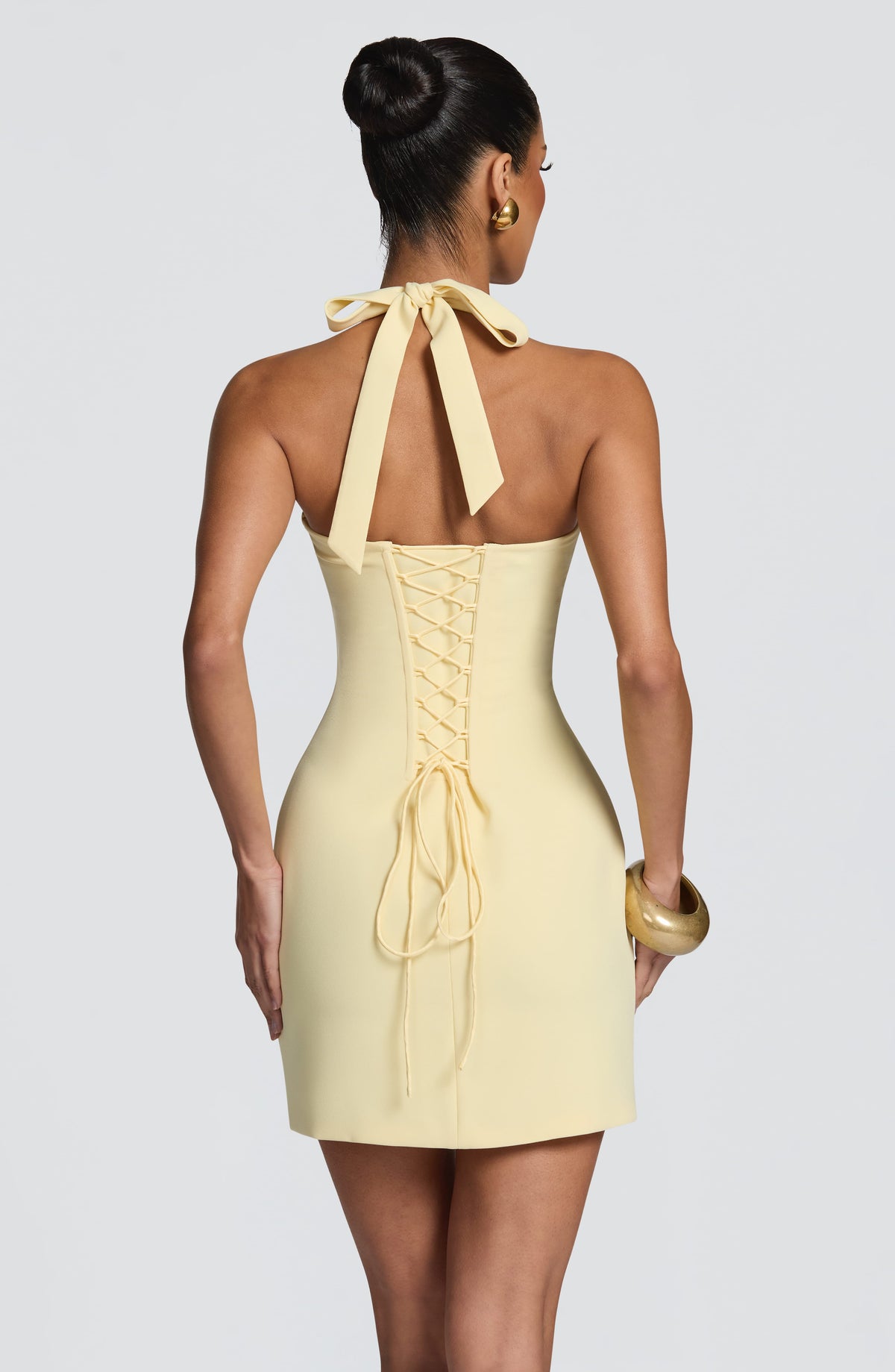 Vestido corto Cassia - Limón