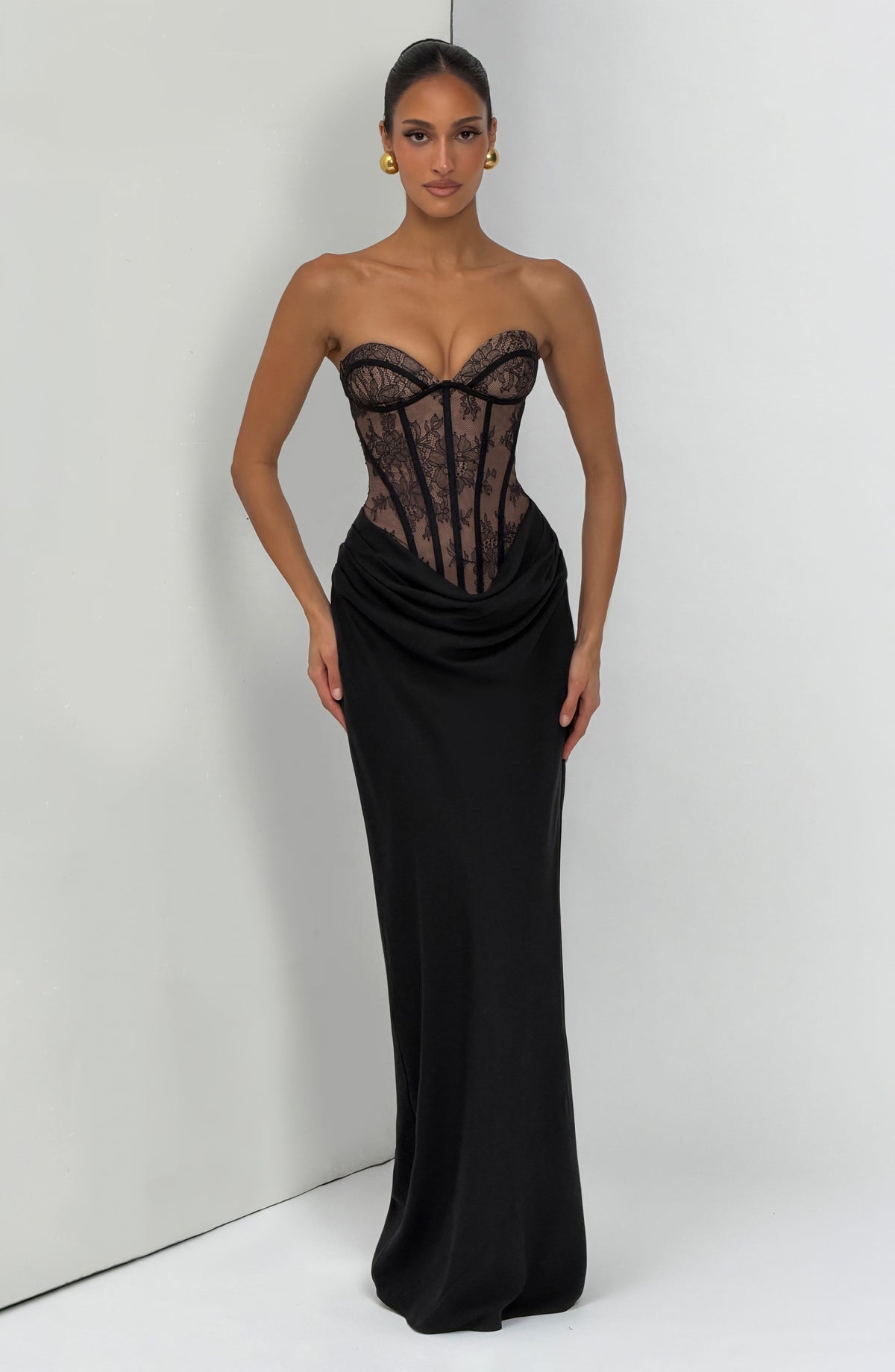 Vestido largo Kathleen - Negro