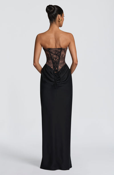 Vestido largo Kathleen - Negro
