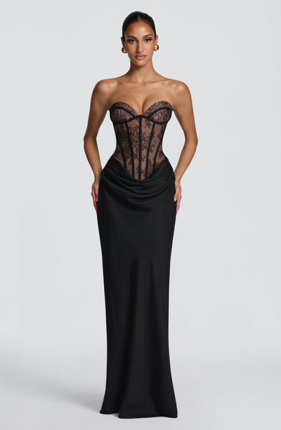 Vestido largo Kathleen - Negro
