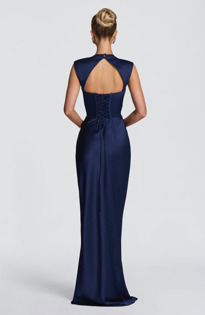 Vestido largo Avielle - Azul marino