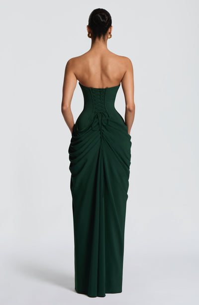 Vestido largo Cyra - Esmeralda