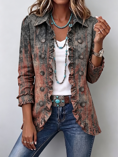 Flaminia | Chaqueta Vintage Estampado Degradado Texturizado