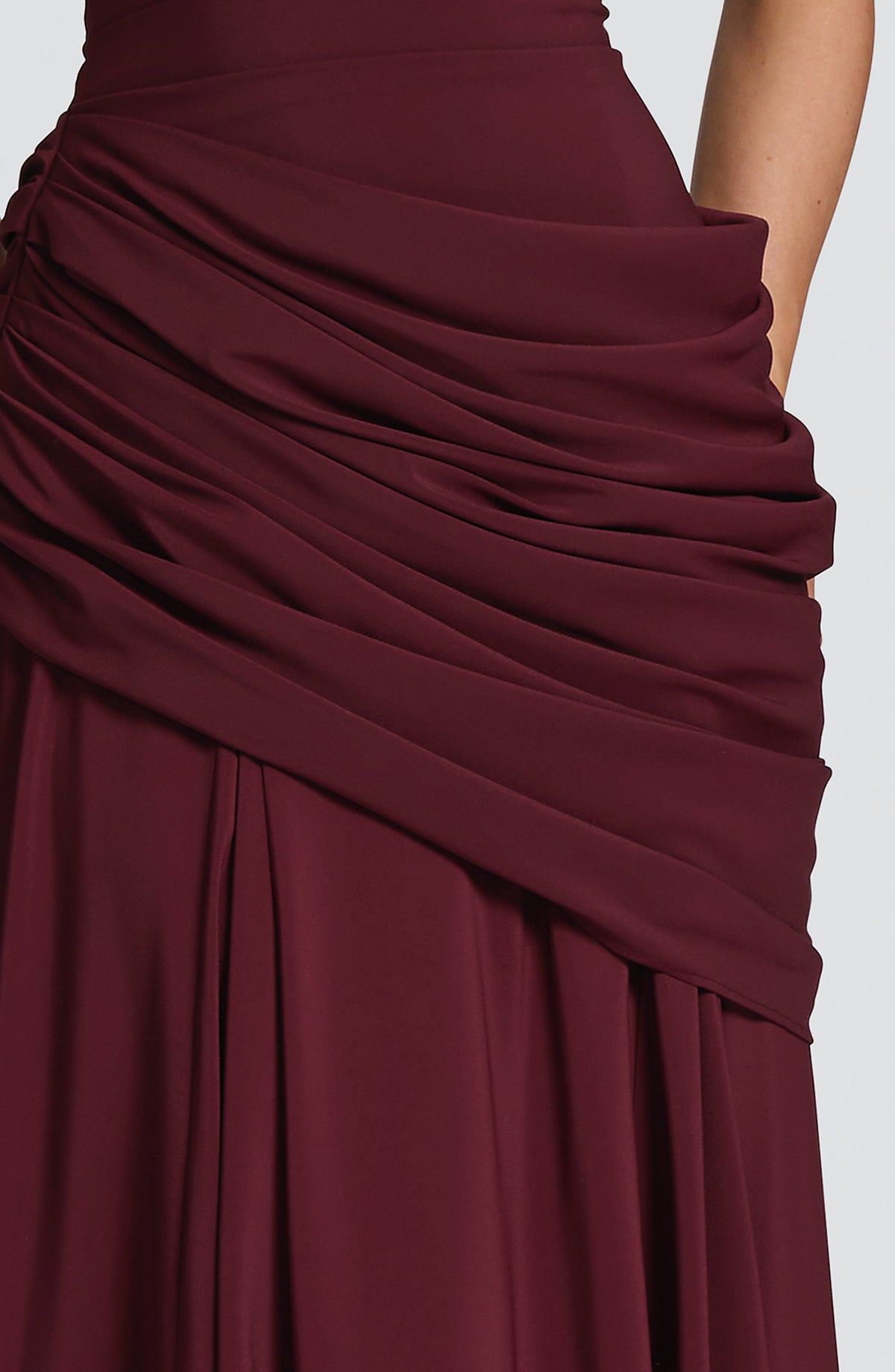Vestido largo Sura - Cereza lacada