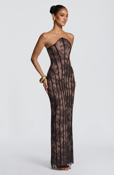 Vestido largo Tamara - Negro